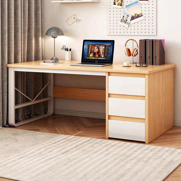 Compact Walnut Gaming Desk