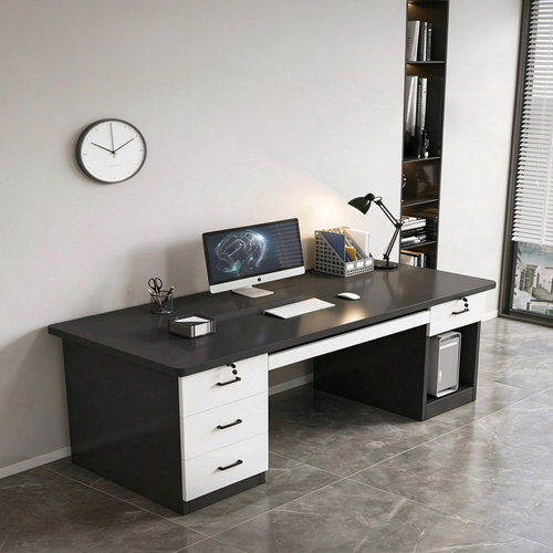 Gaming Desk with Drawers, Hutch and Monitor Shelf
